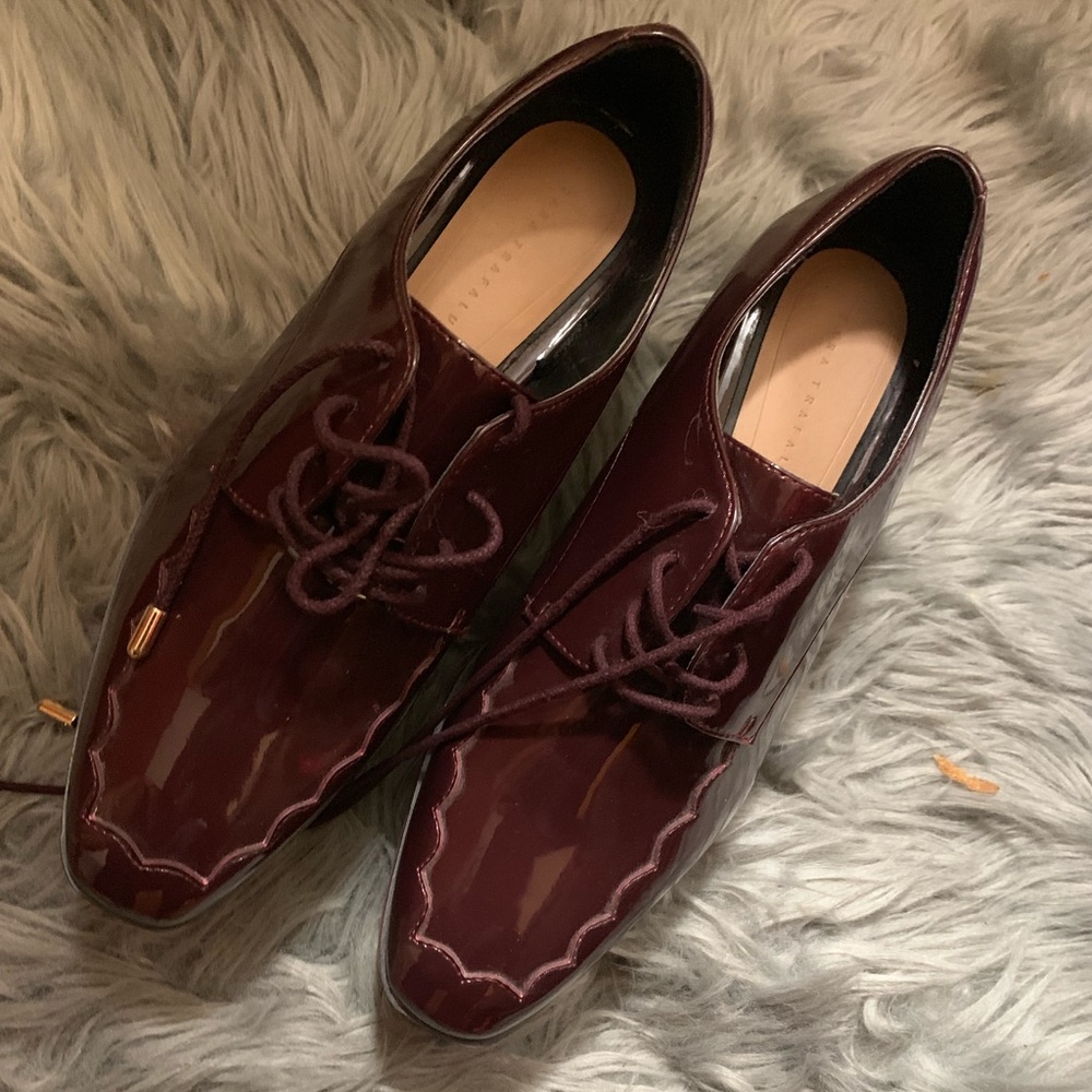 Zara lace up platform shoes